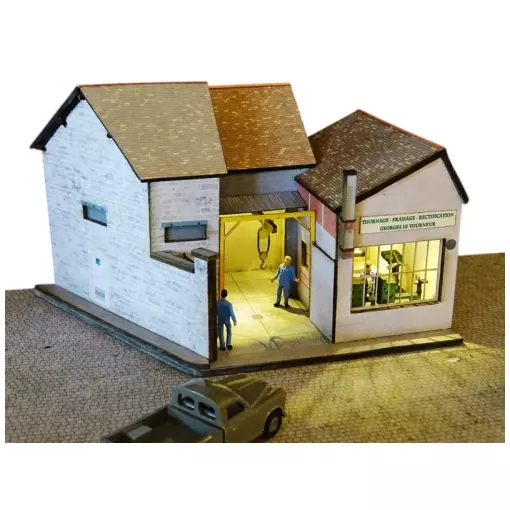 Petit Atelier de rue en angle 120° - Régions et Compagnies PRO500 - HO 1/87
