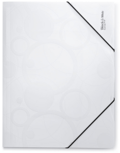 Cartella con gomma A4 Bianco e Nero bianco