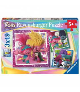 3 Puzzle da 49 Pezzi - Trolls 3