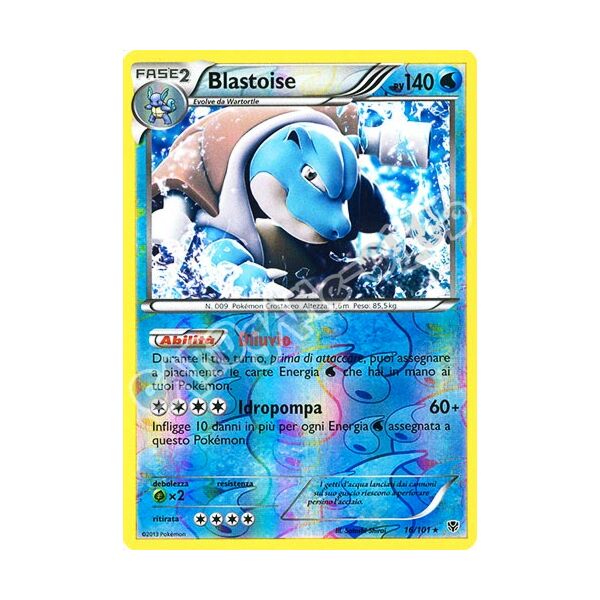 016 / 101 Blastoise rara foil reverse (IT) -NEAR MINT-