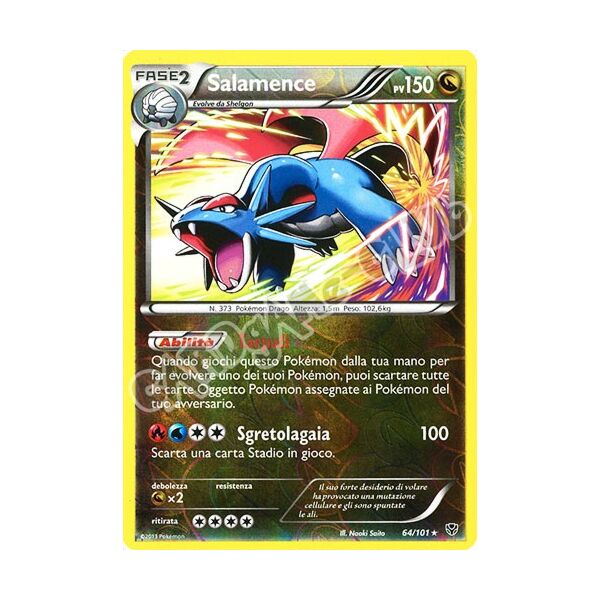 064 / 101 Salamence rara foil reverse (IT) -NEAR MINT-