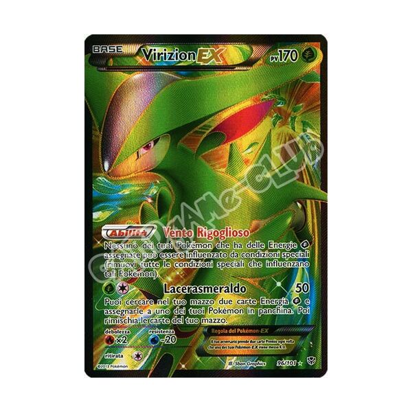 096 / 101 Virizion EX rara ex foil (IT) -NEAR MINT-
