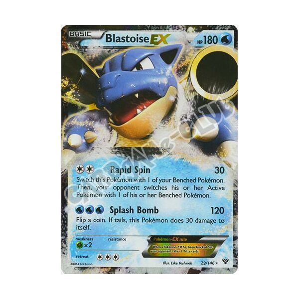 029 / 146 Blastoise EX rara ex foil (EN) -NEAR MINT-