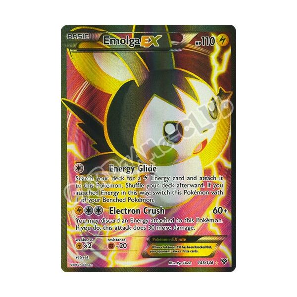 143 / 146 Emolga EX rara segreta foil (EN) -NEAR MINT-