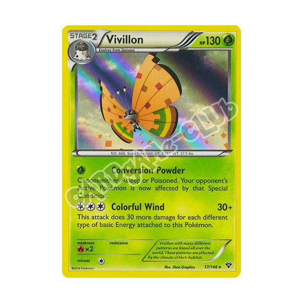 017 / 146 Vivillon (arancione) rara foil (EN)