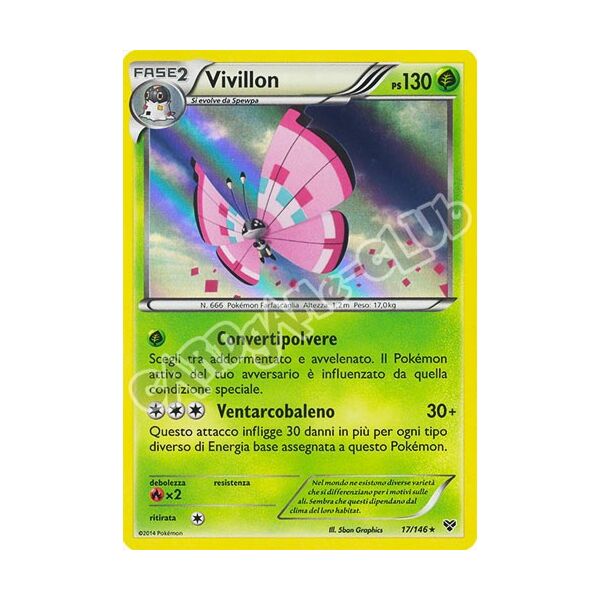 017 / 146 Vivillon (rosa) rara foil (IT)