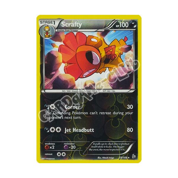 059 / 106 Scrafty rara foil reverse (EN) -NEAR MINT-