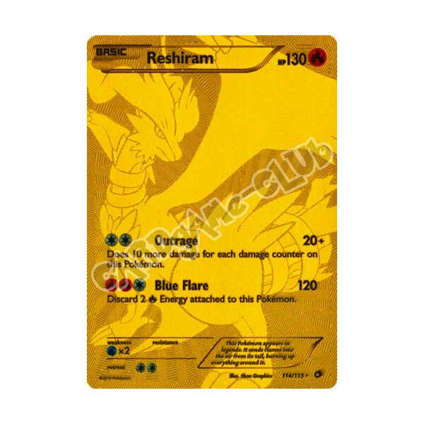 114 / 113 Reshiram ultra rara foil (EN) -NEAR MINT-