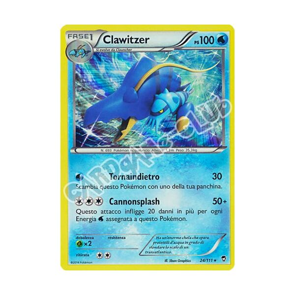 024 / 113 Clawitzer rara foil (IT) -NEAR MINT-