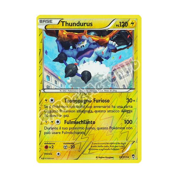 033 / 113 Thundurus rara foil reverse (IT) -NEAR MINT-