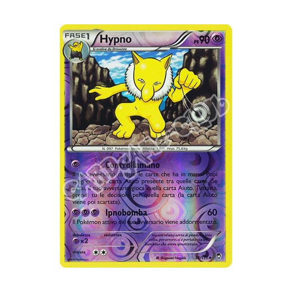 036 / 113 Hypno rara foil reverse (IT) -NEAR MINT-