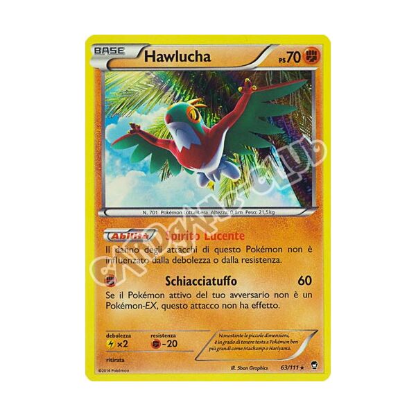063 / 113 Hawlucha rara foil (IT) -NEAR MINT-
