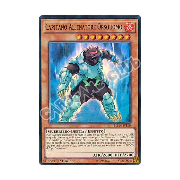 MP14-IT118 Capitano Allenatore Orsouomo ultra rara 1a Edizione (IT) -NEAR MINT-