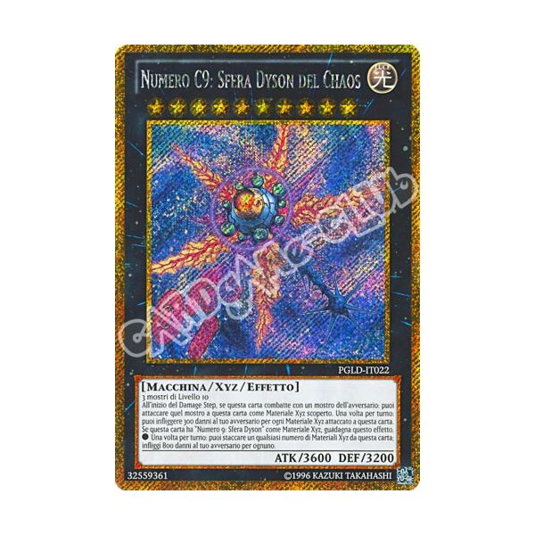 PGLD-IT022 Numero C9: Sfera Dyson del Chaos rara segreta oro unlimited (IT) -NEAR MINT-