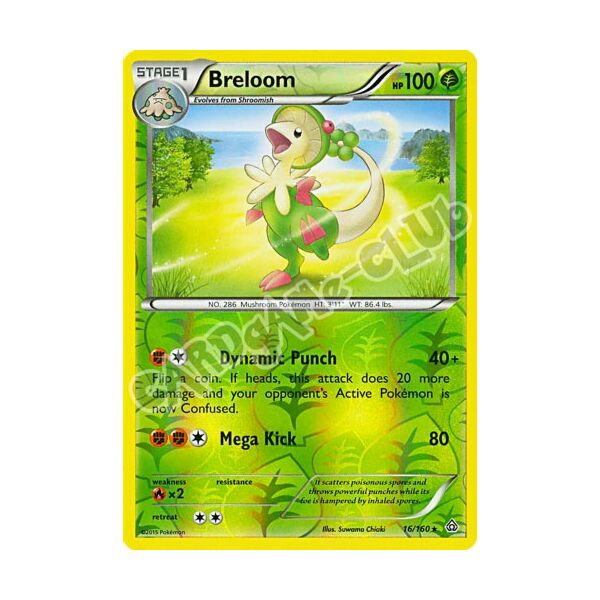 016 / 164 Breloom rara foil reverse (EN) -NEAR MINT-