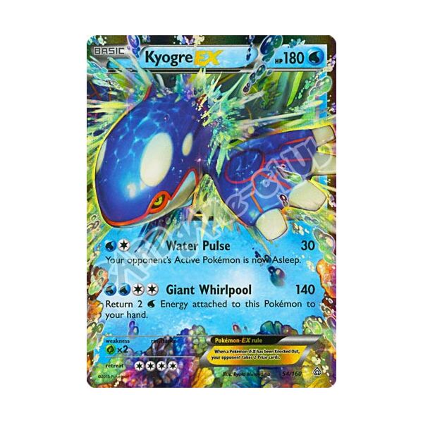 054 / 164 Kyogre EX rara ex foil (EN) -NEAR MINT-