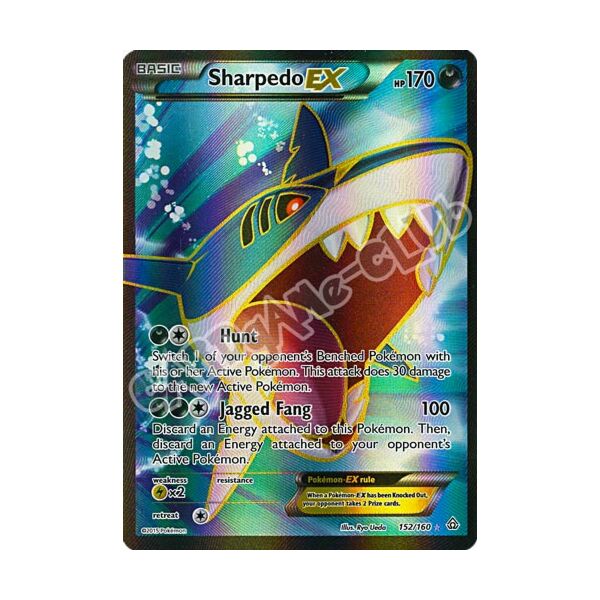 152 / 164 Sharpedo EX rara segreta foil (EN) -NEAR MINT-