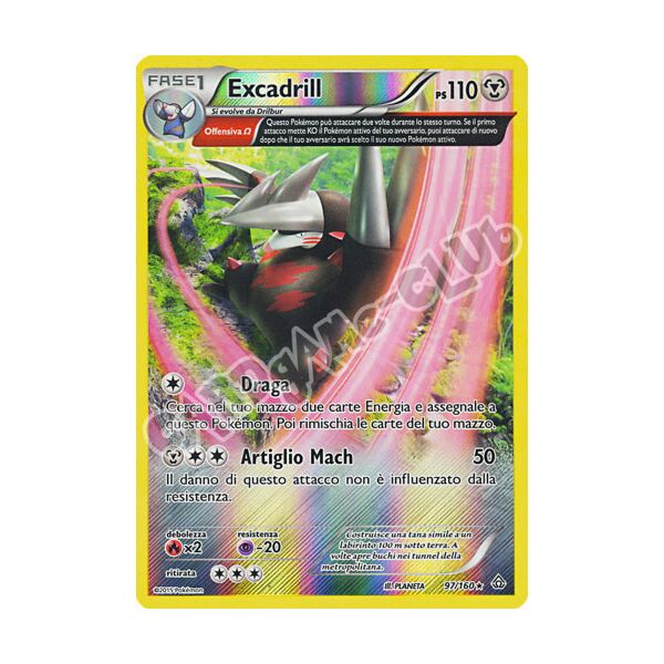 097 / 164 Excadrill rara foil reverse (IT) -NEAR MINT-