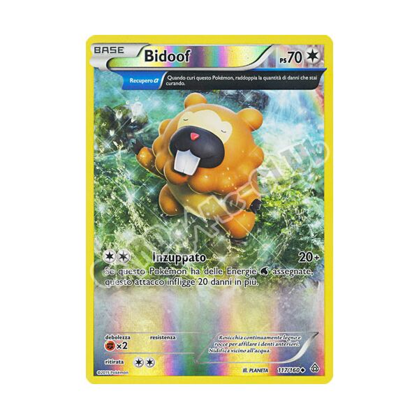 117 / 164 Bidoof non comune foil reverse (IT) -NEAR MINT-