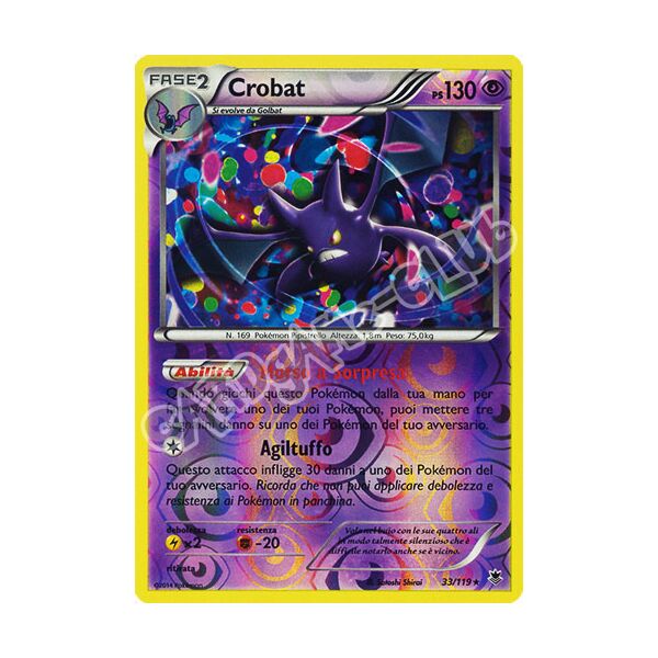 033 / 119 Crobat rara foil reverse (IT) -NEAR MINT-