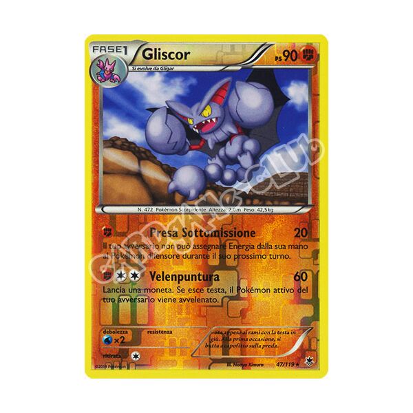047 / 119 Gliscor rara foil reverse (IT) -NEAR MINT-