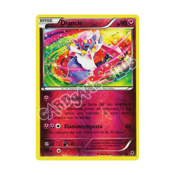 071 / 119 Diancie rara foil reverse (IT) -NEAR MINT-