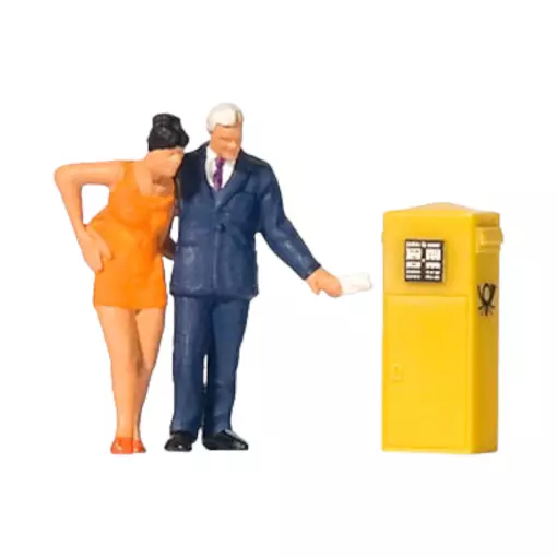 Coppia "alla cassetta delle lettere" PREISER 28194 - HO 1:87