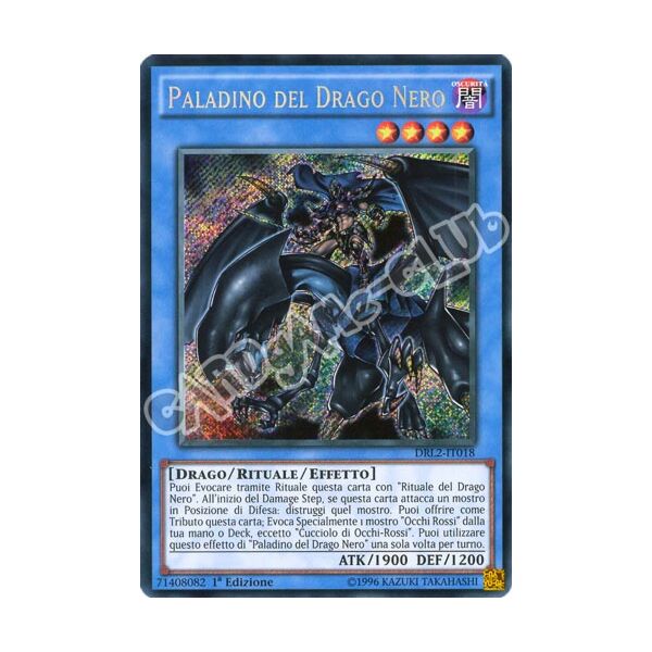 DRL2-IT018 Paladino del Drago Nero rara segreta 1a edizione (IT) -NEAR MINT-