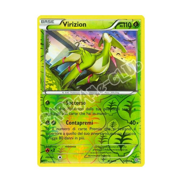 12 / 98 Virizion rara foil reverse (IT) -NEAR MINT-