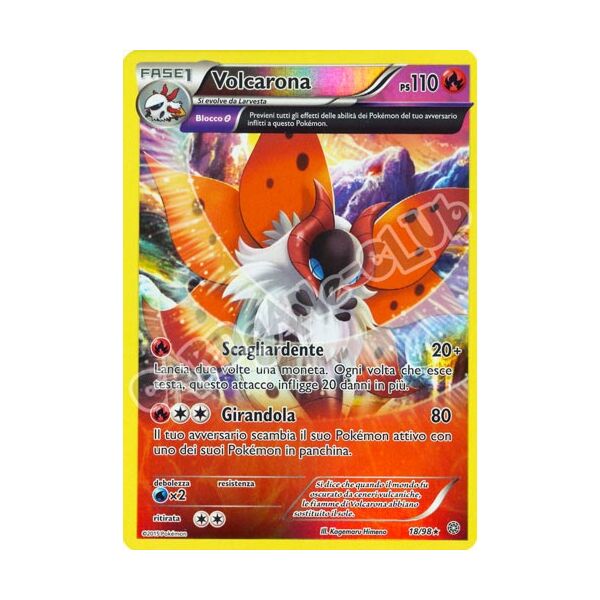 18 / 98 Volcarona rara foil reverse (IT) -NEAR MINT-
