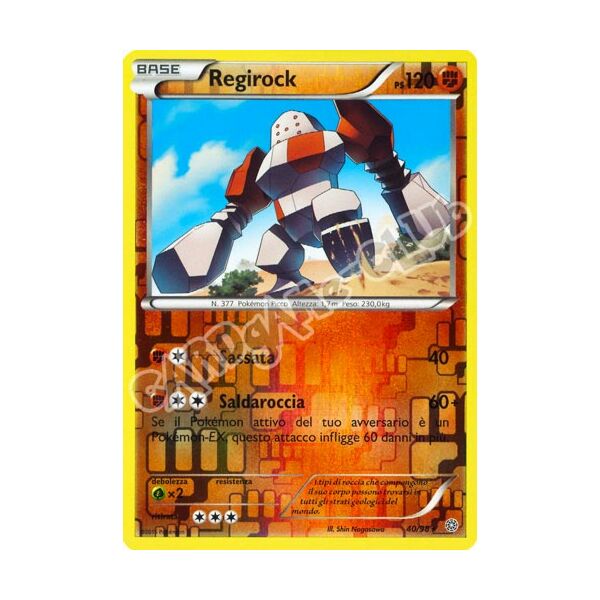 40 / 98 Regirock rara foil reverse (IT) -NEAR MINT-