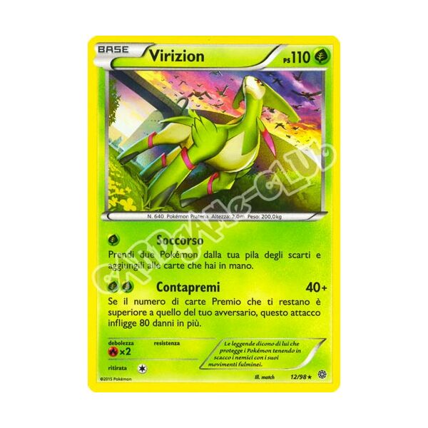 12 / 98 Virizion rara foil (IT) -NEAR MINT-