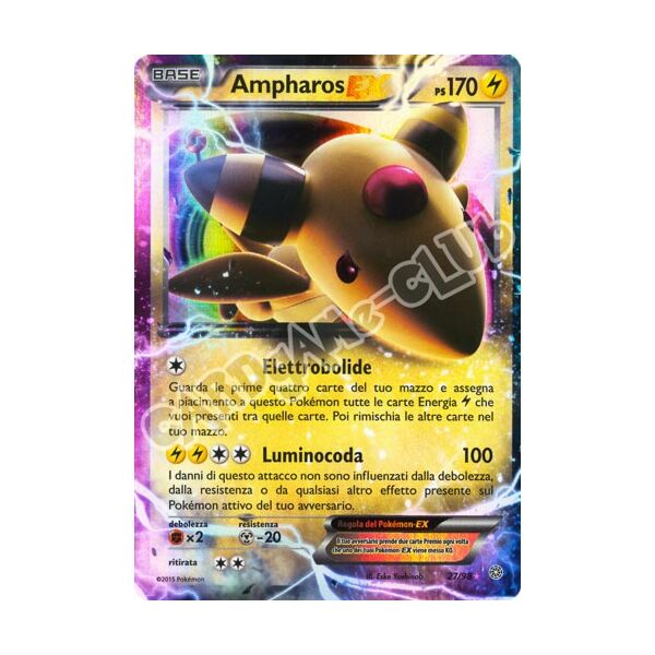 27 / 98 Ampharos EX rara ex foil (IT) -NEAR MINT-