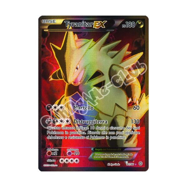 91 / 98 Tyranitar EX rara segreta foil (IT) -NEAR MINT-