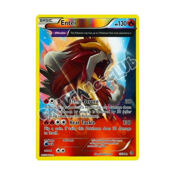 15 / 98 Entei rara foil reverse (EN) -NEAR MINT-