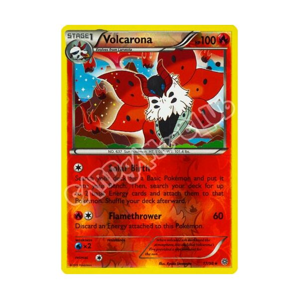 17 / 98 Volcarona rara foil reverse (EN) -NEAR MINT-