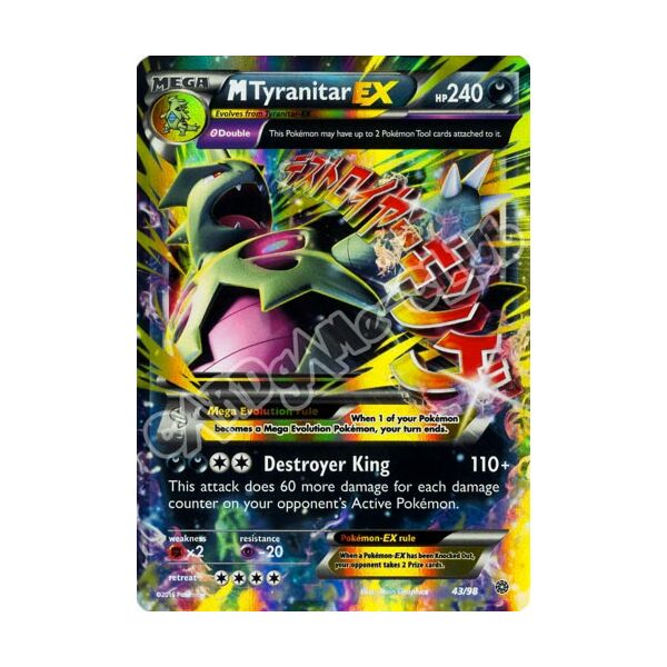 43 / 98 M Tyranitar EX rara ex foil (EN) -NEAR MINT-