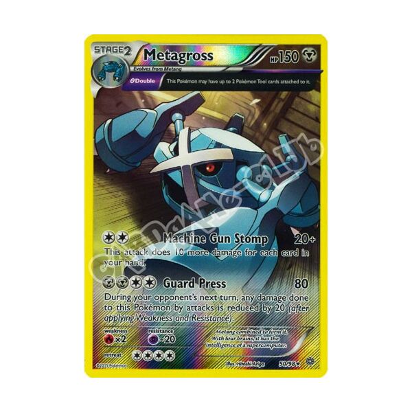 50 / 98 Metagross rara foil reverse (EN) -NEAR MINT-