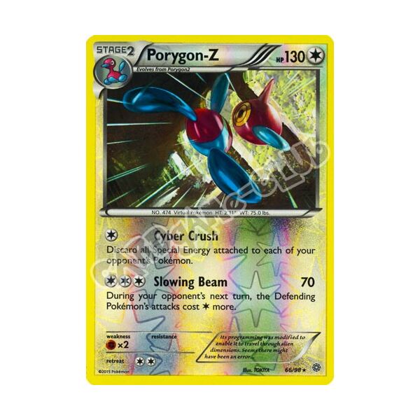 66 / 98 Porygon-Z rara foil reverse (EN) -NEAR MINT-