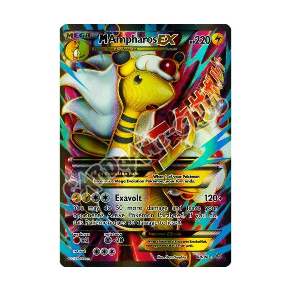 88 / 98 M Ampharos EX rara segreta foil (EN) -NEAR MINT-