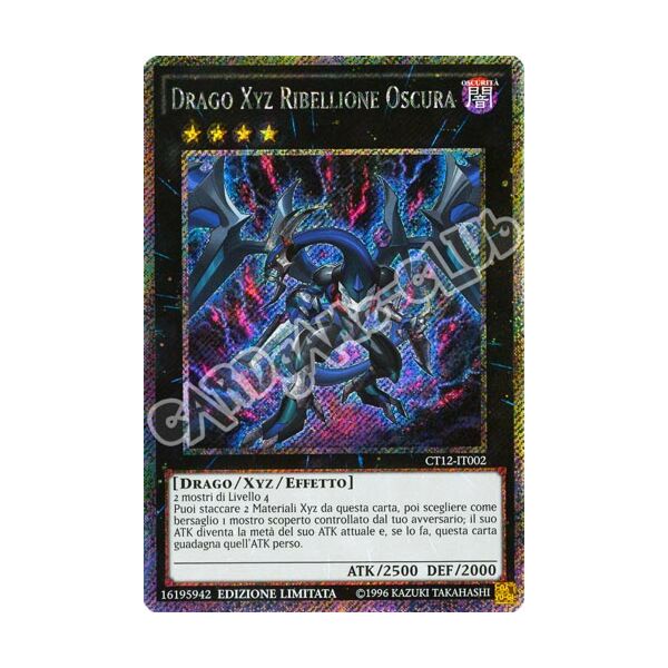 CT12-IT002 Drago Xyz Ribellione Oscura rara segreta platino Edizione limitata (IT) -NEAR MINT-