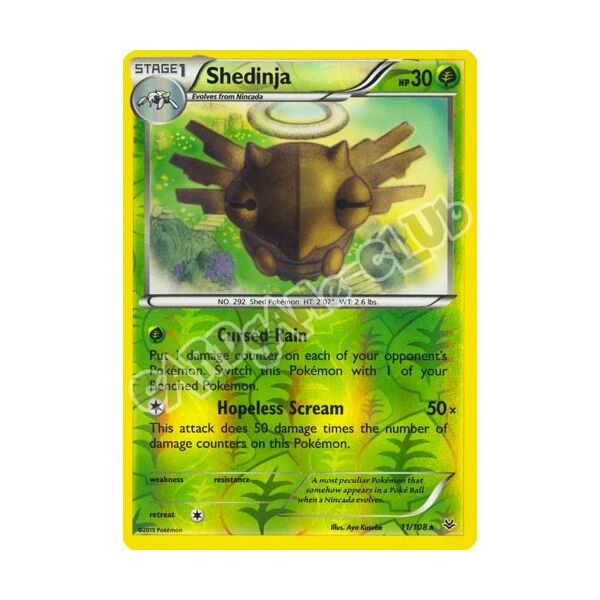 011 / 108 Shedinjia rara foil reverse (EN) -NEAR MINT-