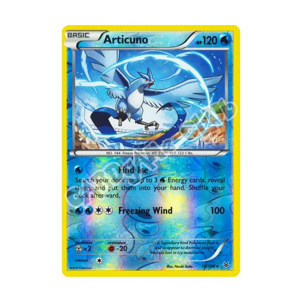 016 / 108 Articuno rara foil reverse (EN) -NEAR MINT-