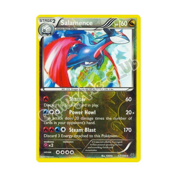 057 / 108 Salamence rara foil reverse (EN) -NEAR MINT-