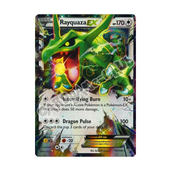 075 / 108 Rayquaza EX rara ex foil (EN) -NEAR MINT-