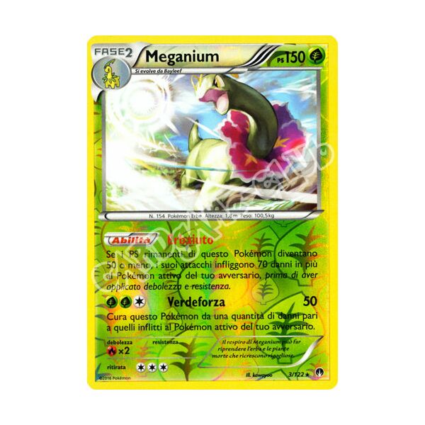 003 / 122 Meganium rara foil reverse (IT) -NEAR MINT-