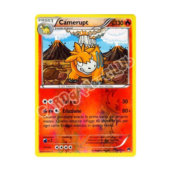 013 / 122 Camerupt rara foil reverse (IT) -NEAR MINT-