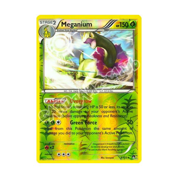 003 / 122 Meganium rara foil reverse (EN) -NEAR MINT-