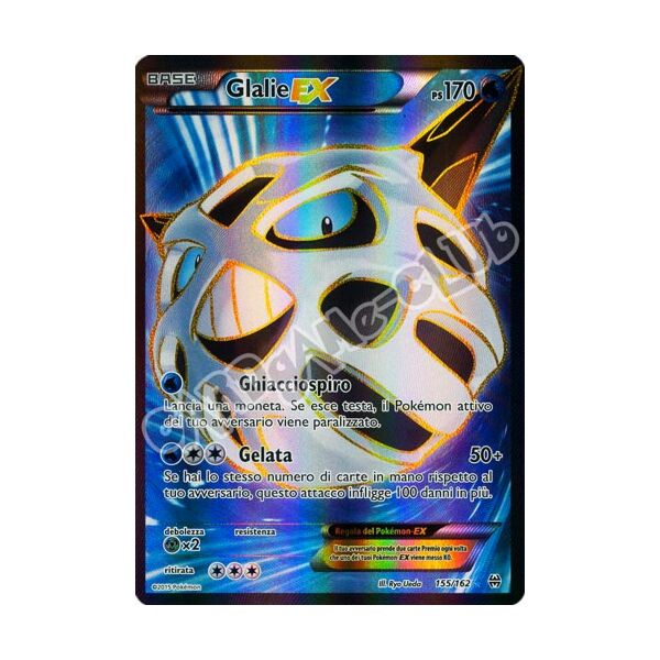 155 / 162 Glalie EX rara segreta foil (IT) -NEAR MINT-