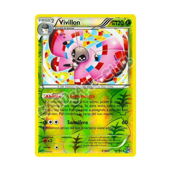 015 / 162 Vivillon rara foil reverse (IT) -NEAR MINT-